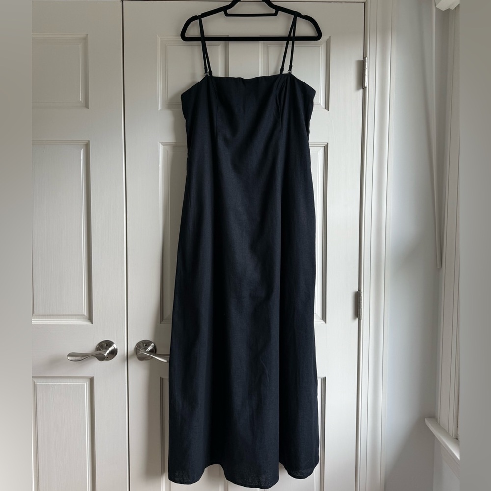 Abercrombie & Fitch Black Spaghetti-Strap Maxi Dress